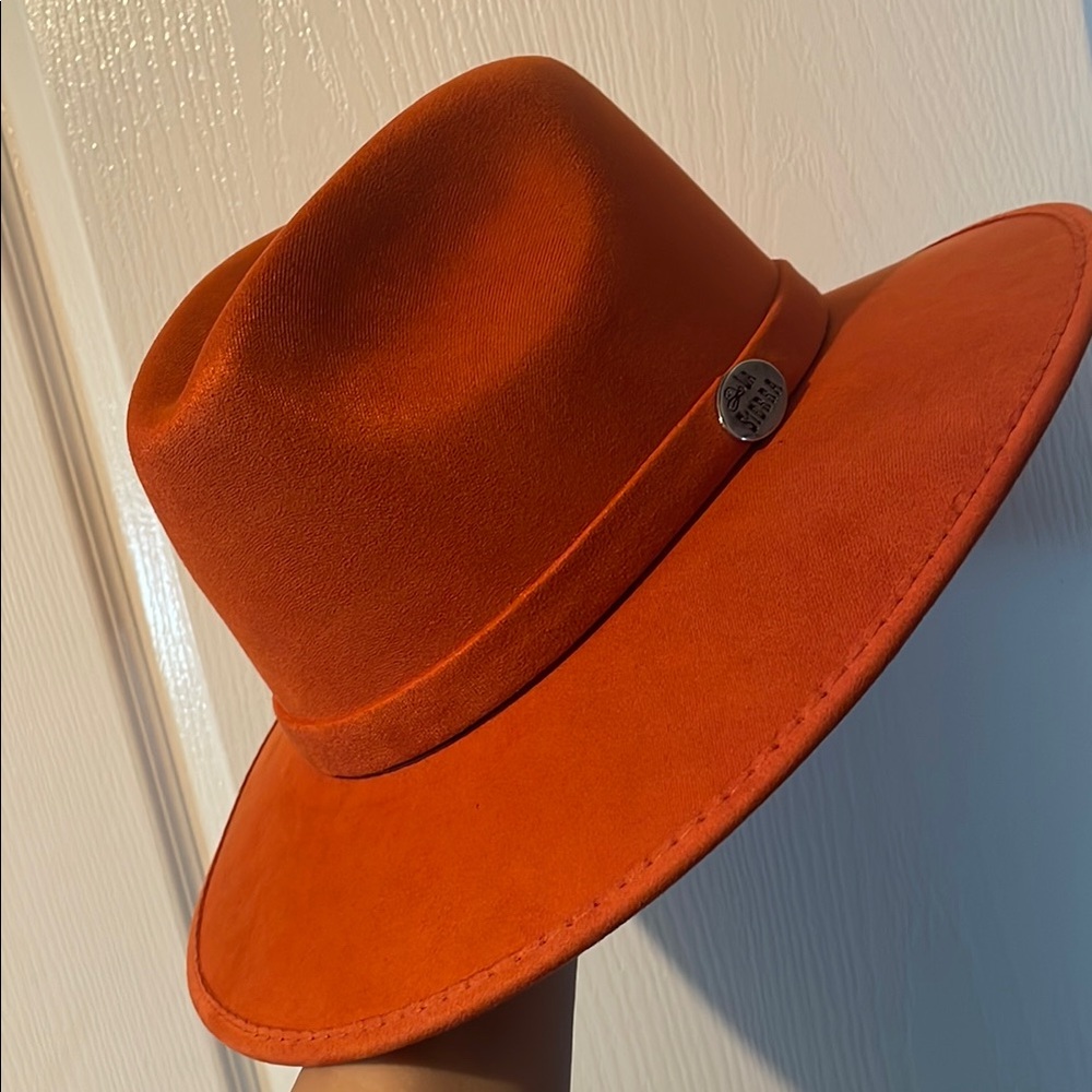 Stylish Orange Fedora Hat